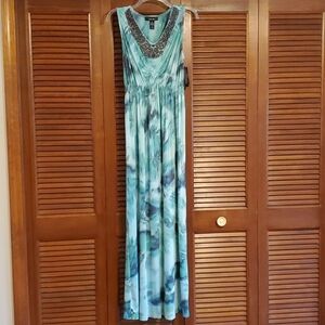 NWT Style & Co. Blue and Green Maxi Dress